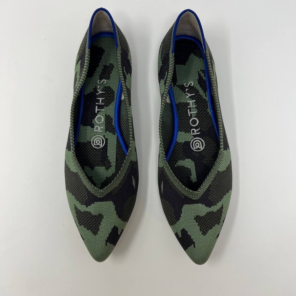 Rothy's The Point Women's Flats Size 6.5 Camo NWOT
